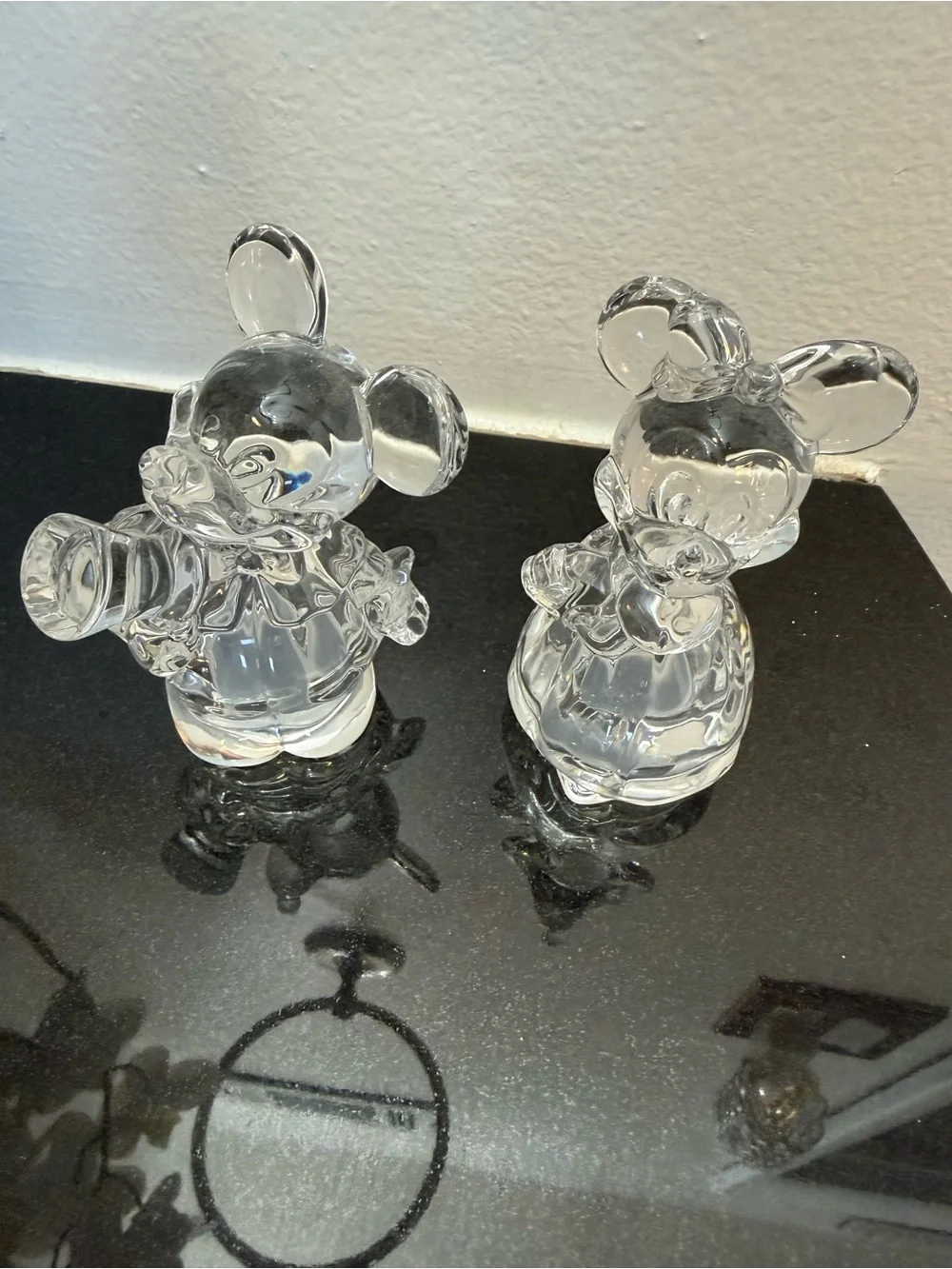 Disney Lenox Crystal Mickey & Minnie  - Home Accent/salt n pepper shaker